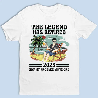 The Legend Has Retired - Personalized Retirement T-Shirt for Beach Lovers, Dad, Mom, Grandpa, Grandma - Custom Retirement Gift Ezcustomize