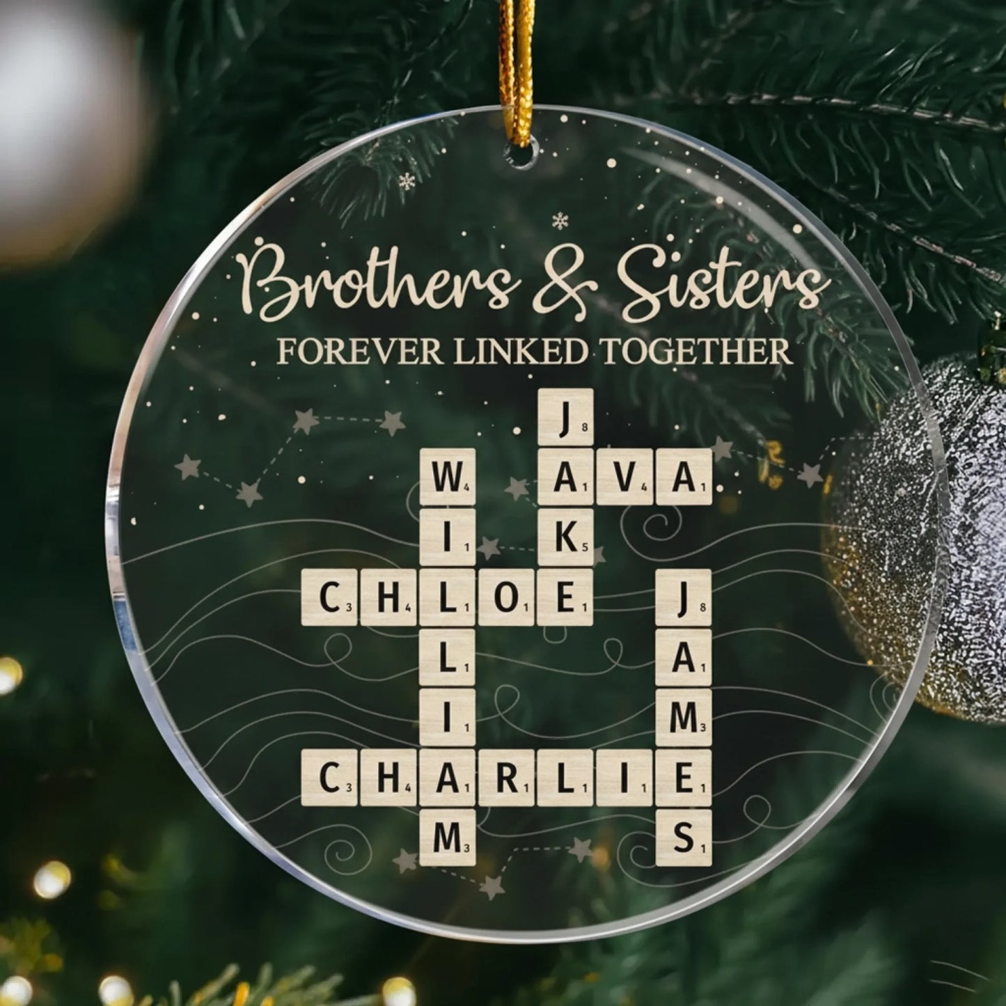 Brothers-_-Sisters-Forever-Linked-Together-Srabble-Ornament-Personalized-Acrylic-Ornament_1
