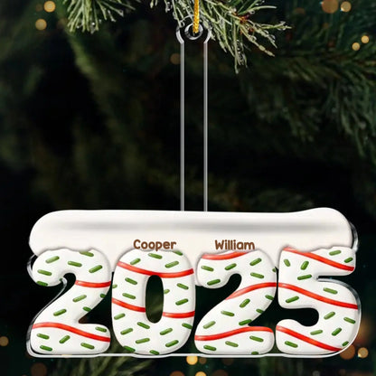 Custom Acrylic Ornament - Personalized Christmas Birthday Gifts For Family, Dog Cat Lovers - Happiness Baked Into Every Moment Printbelle